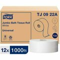 Tork Bath Tissue, Jumbo, 1-Ply, 3-9/16inx1000', 12/CT, White; TISSUE, JRT, UNIV, 2PLY, 9in TJ0922A